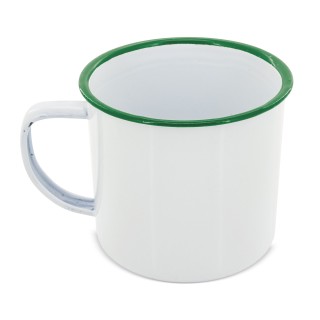 Taza metálica estilo retro personalizada